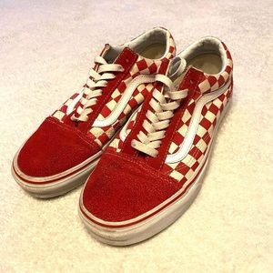 Old Skool Red Checkered Vans